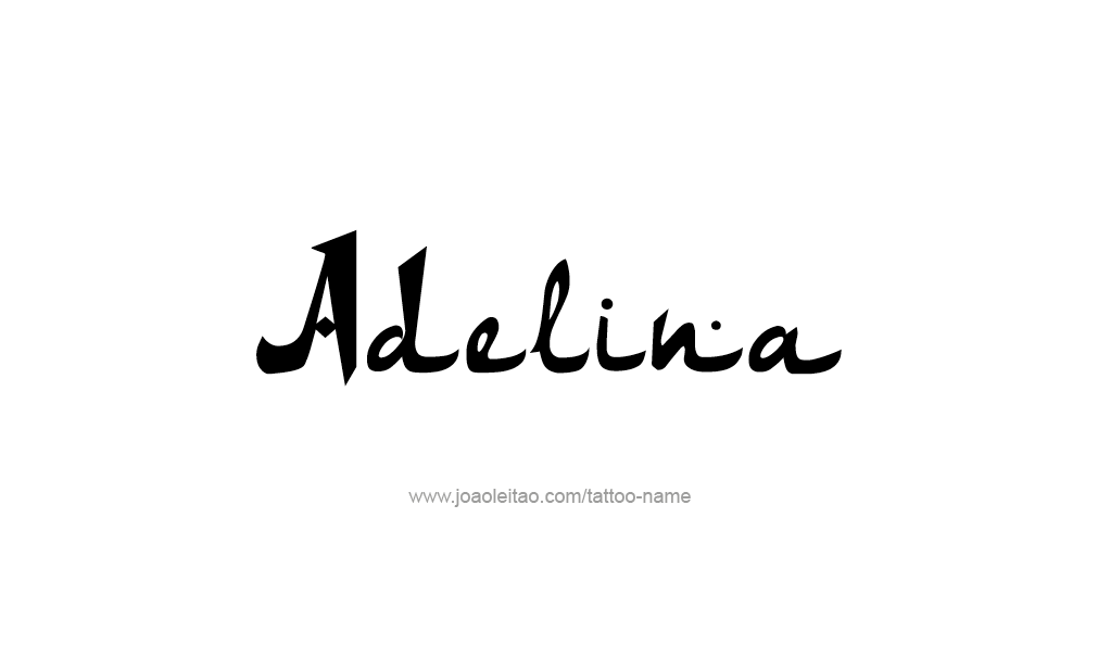 Tattoo Design  Name Adelina   