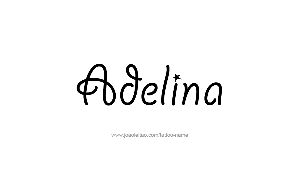 Tattoo Design  Name Adelina   