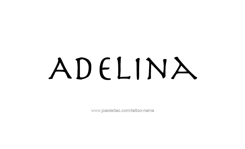 Tattoo Design  Name Adelina   