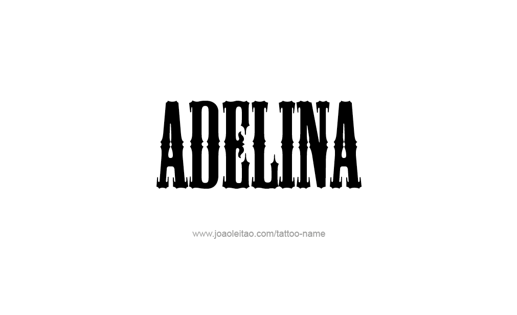 Tattoo Design  Name Adelina   