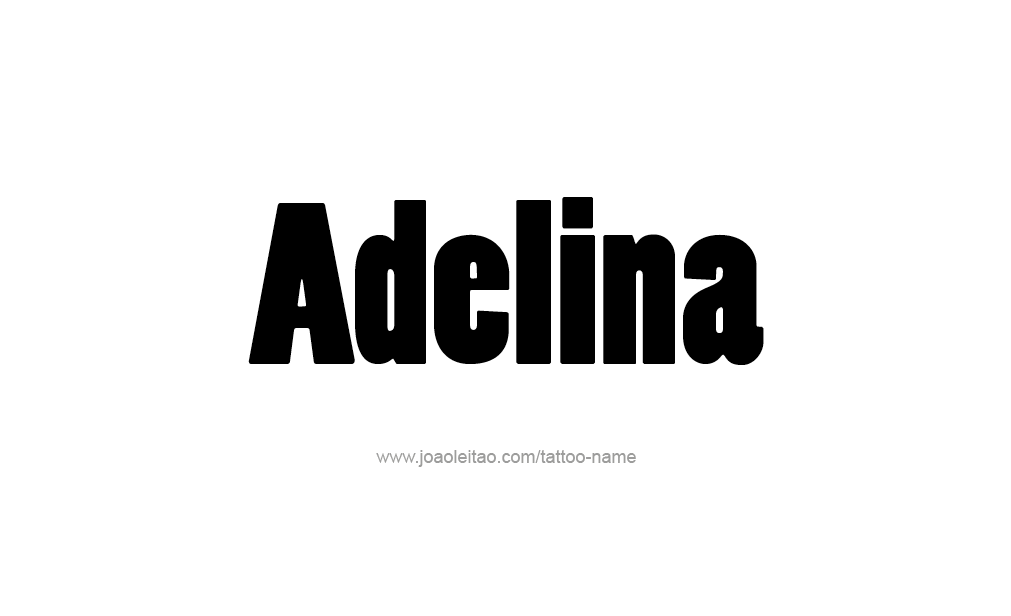 Tattoo Design  Name Adelina   