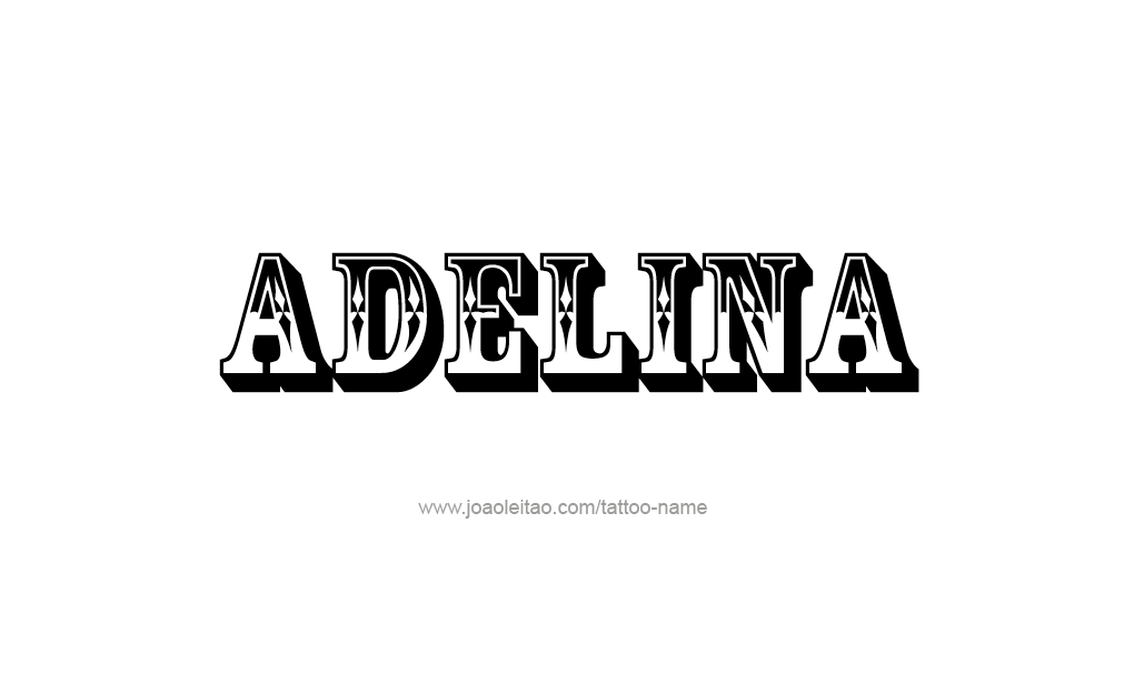 Tattoo Design  Name Adelina   