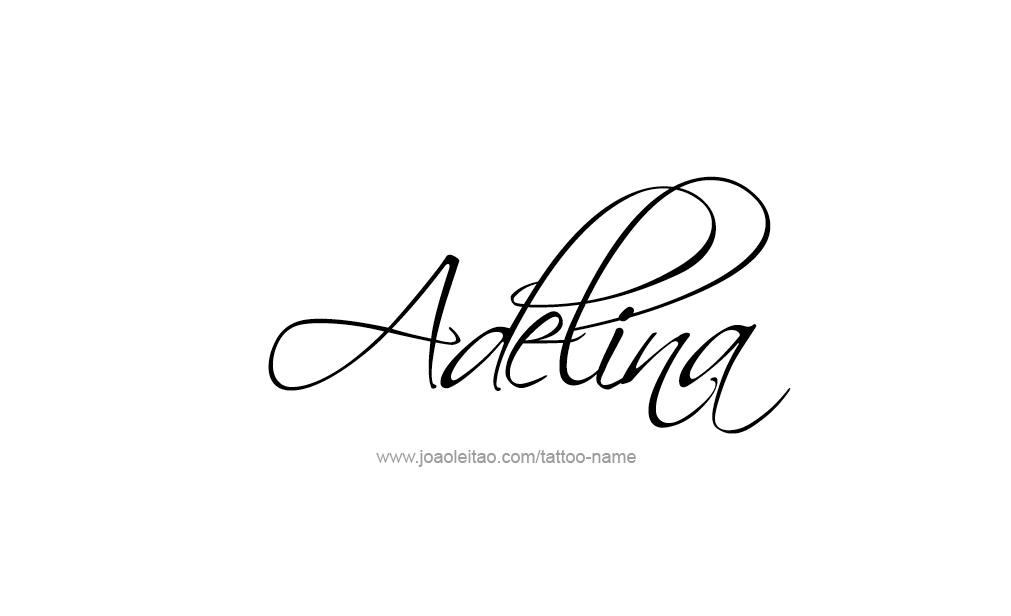 Tattoo Design  Name Adelina   