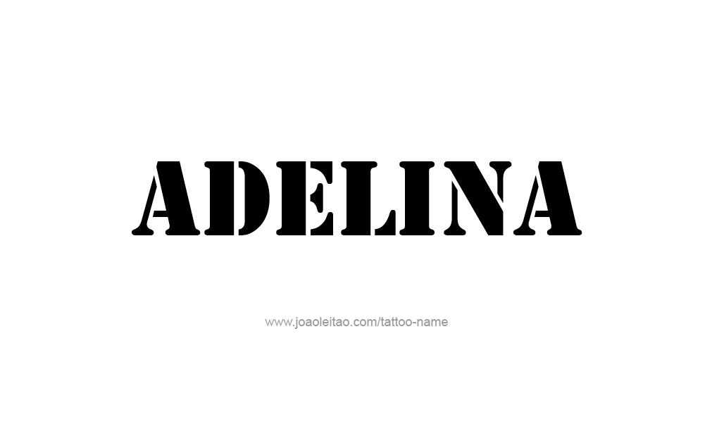 Tattoo Design  Name Adelina   