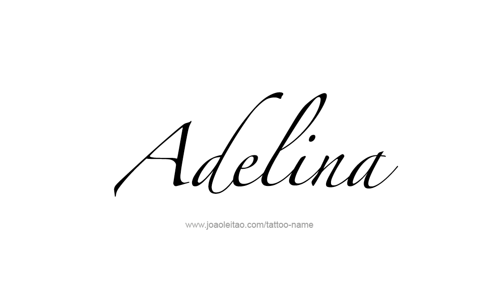 Tattoo Design  Name Adelina   