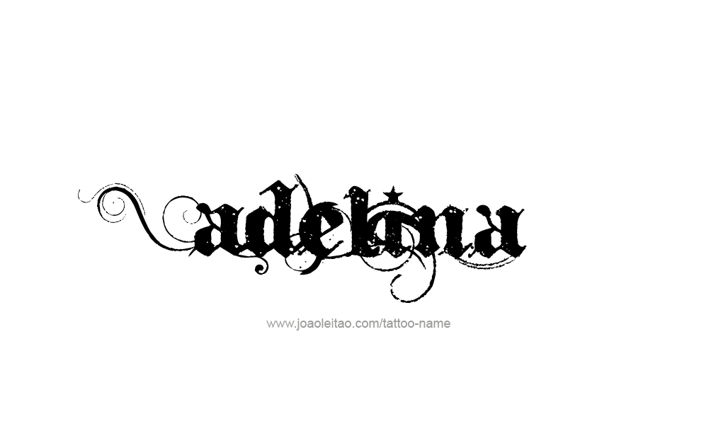 Tattoo Design  Name Adelina   