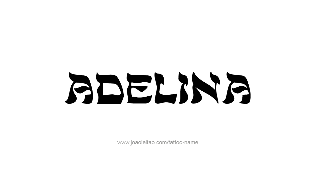 Tattoo Design  Name Adelina   