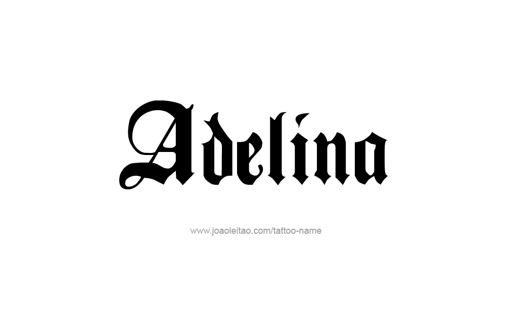 Tattoo Design  Name Adelina   