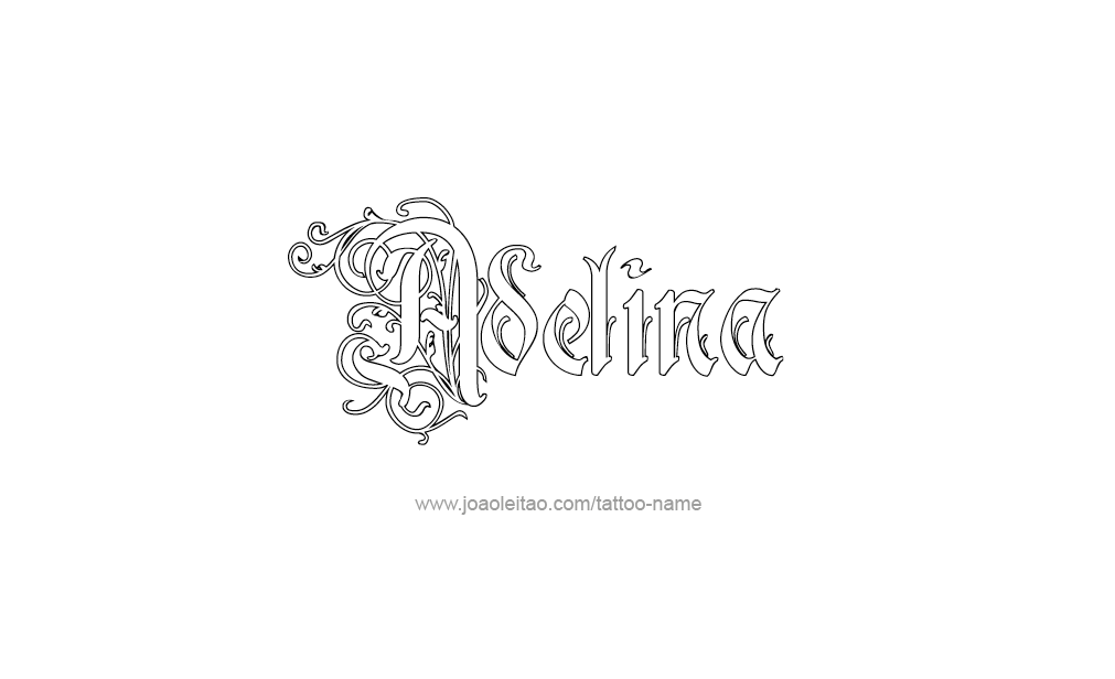 Tattoo Design  Name Adelina   