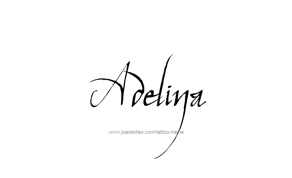 Tattoo Design  Name Adelina   