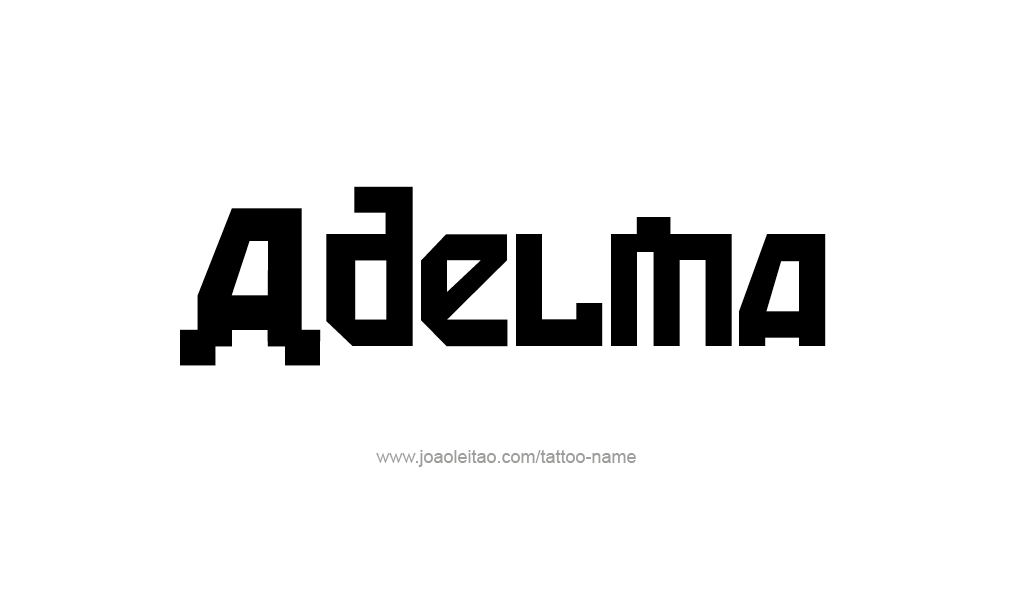 Tattoo Design  Name Adelina   