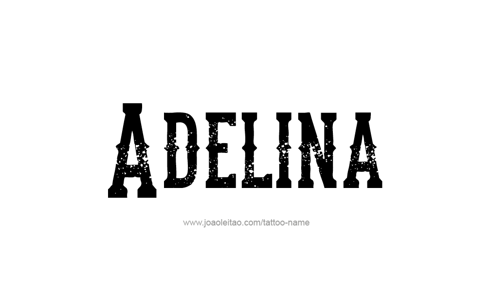 Tattoo Design  Name Adelina   