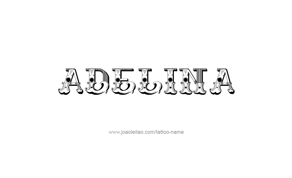 Tattoo Design  Name Adelina   