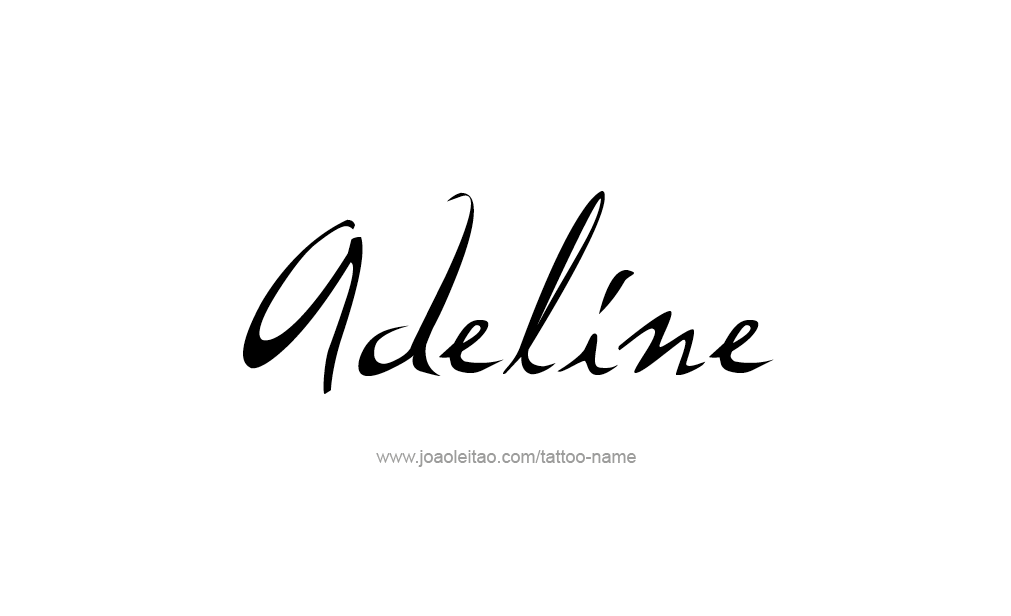 Tattoo Design  Name Adeline   