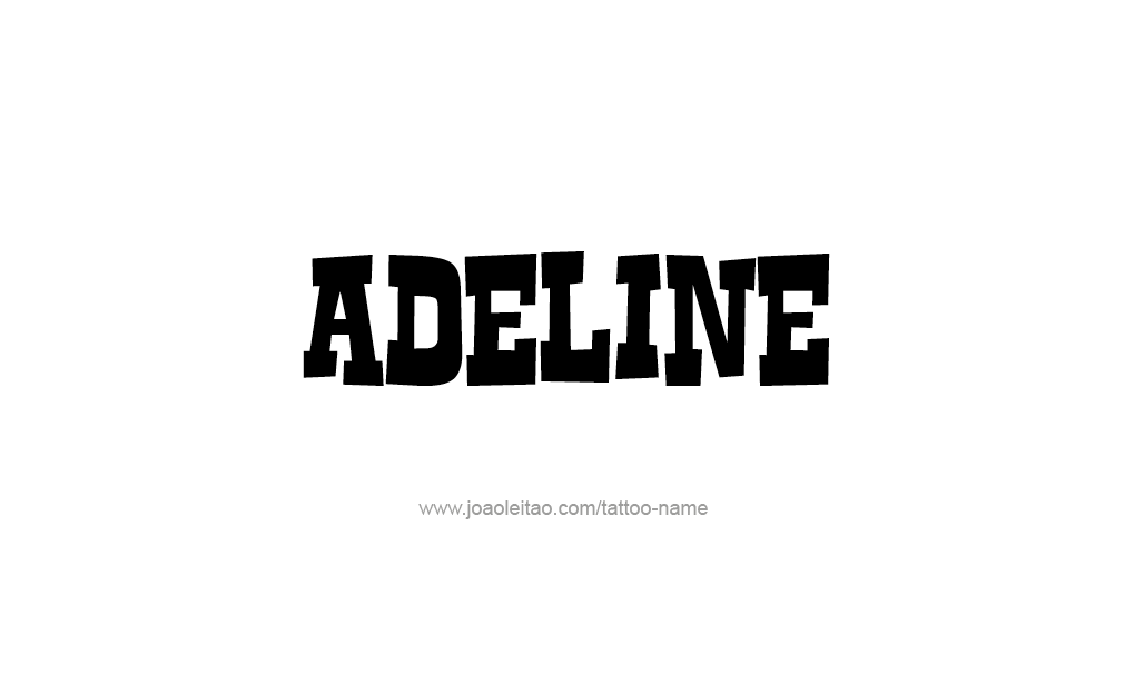 Tattoo Design  Name Adeline   