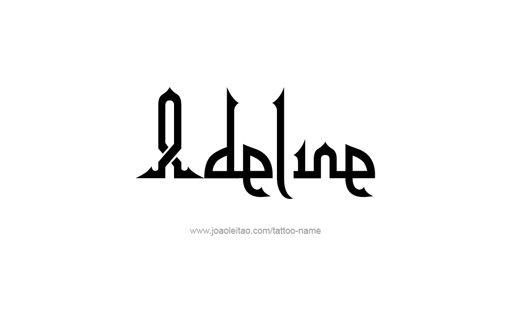 Tattoo Design  Name Adeline   