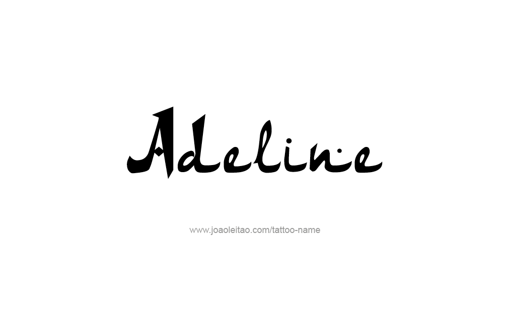 Tattoo Design  Name Adeline   