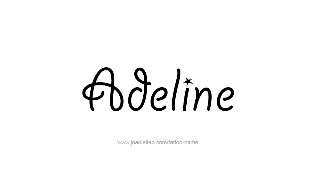 Tattoo Design  Name Adeline   