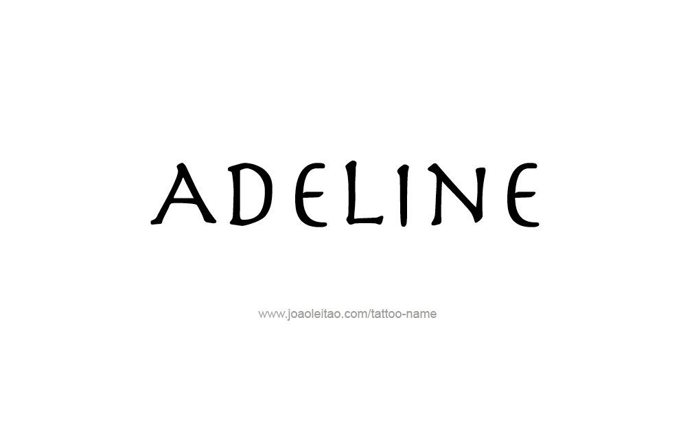 Tattoo Design  Name Adeline   