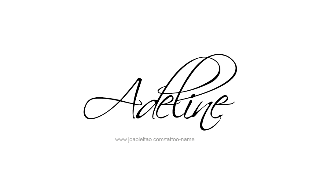 Tattoo Design  Name Adeline   