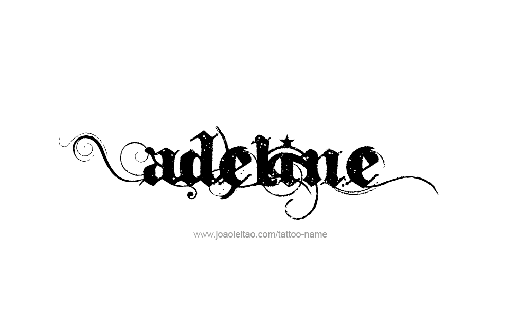 Tattoo Design  Name Adeline   