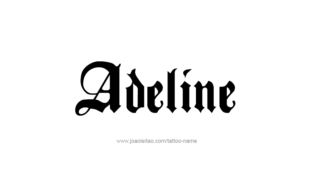 Tattoo Design  Name Adeline   