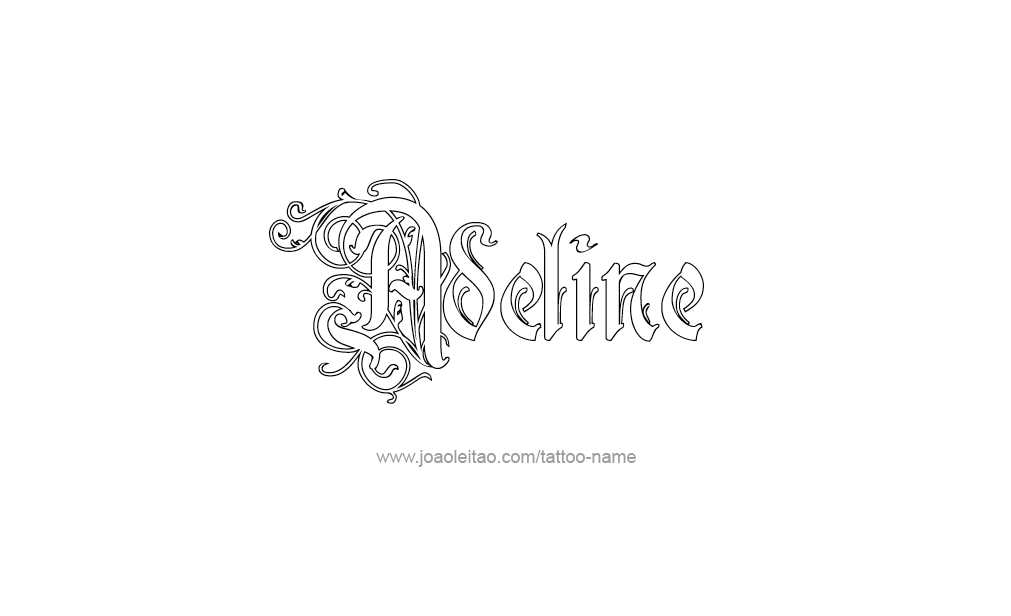 Tattoo Design  Name Adeline   