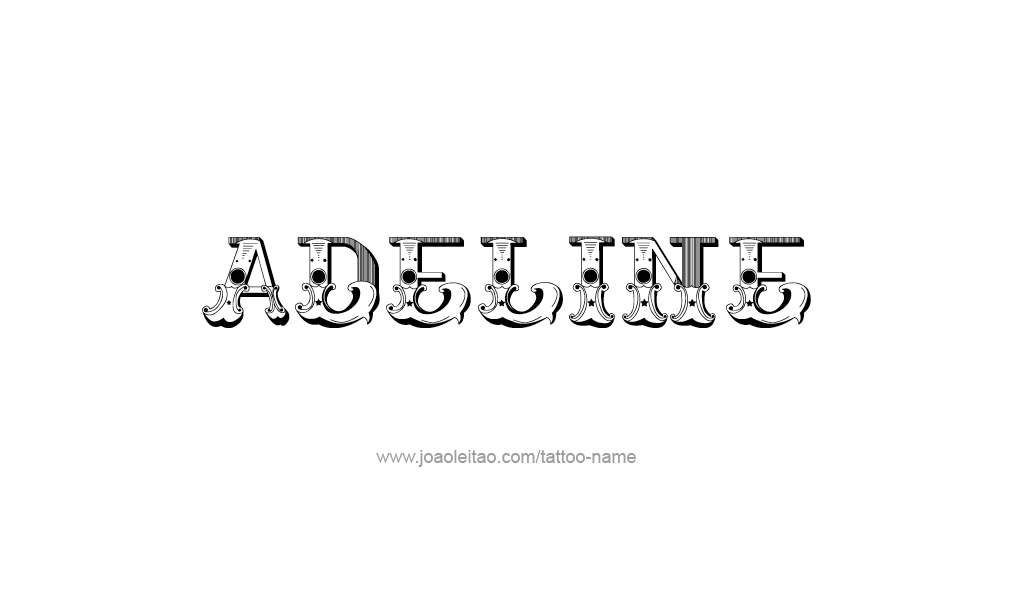 Tattoo Design  Name Adeline   