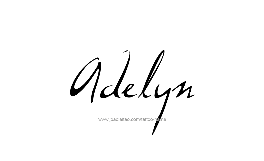 Tattoo Design  Name Adelyn   