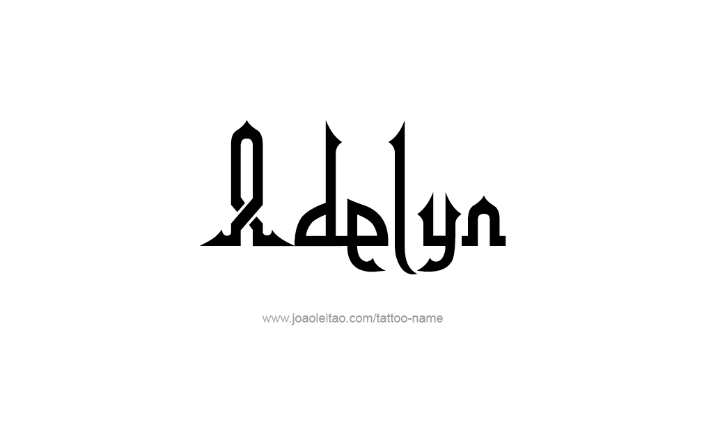 Tattoo Design  Name Adelyn   