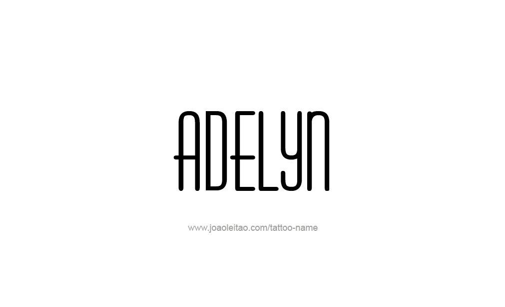 Tattoo Design  Name Adelyn   