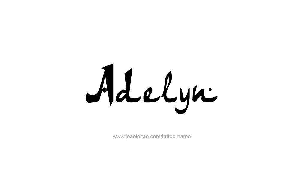 Tattoo Design  Name Adelyn   