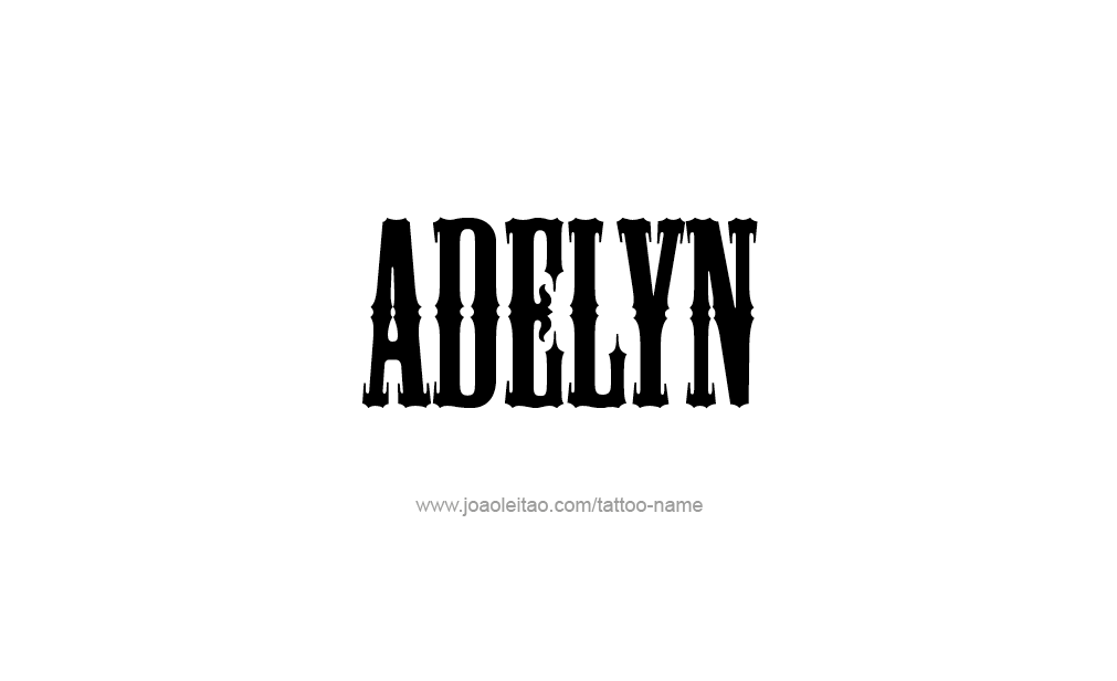 Tattoo Design  Name Adelyn   