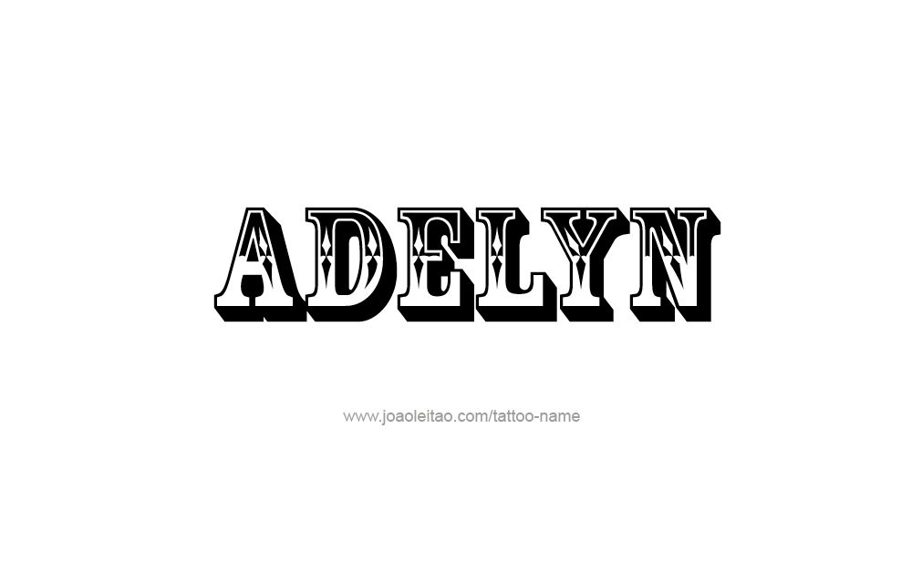 Tattoo Design  Name Adelyn   