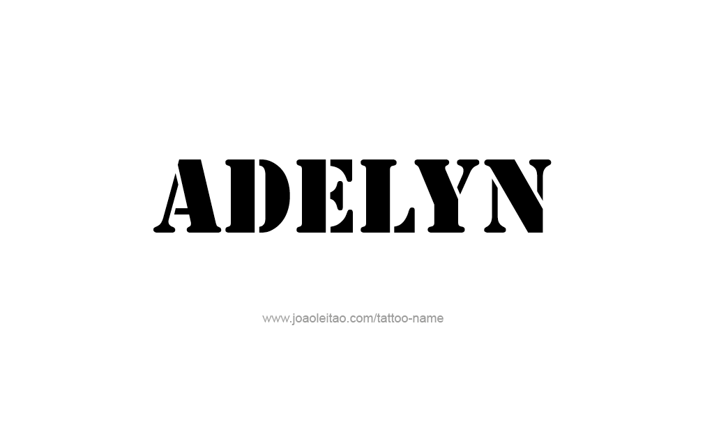 Tattoo Design  Name Adelyn   