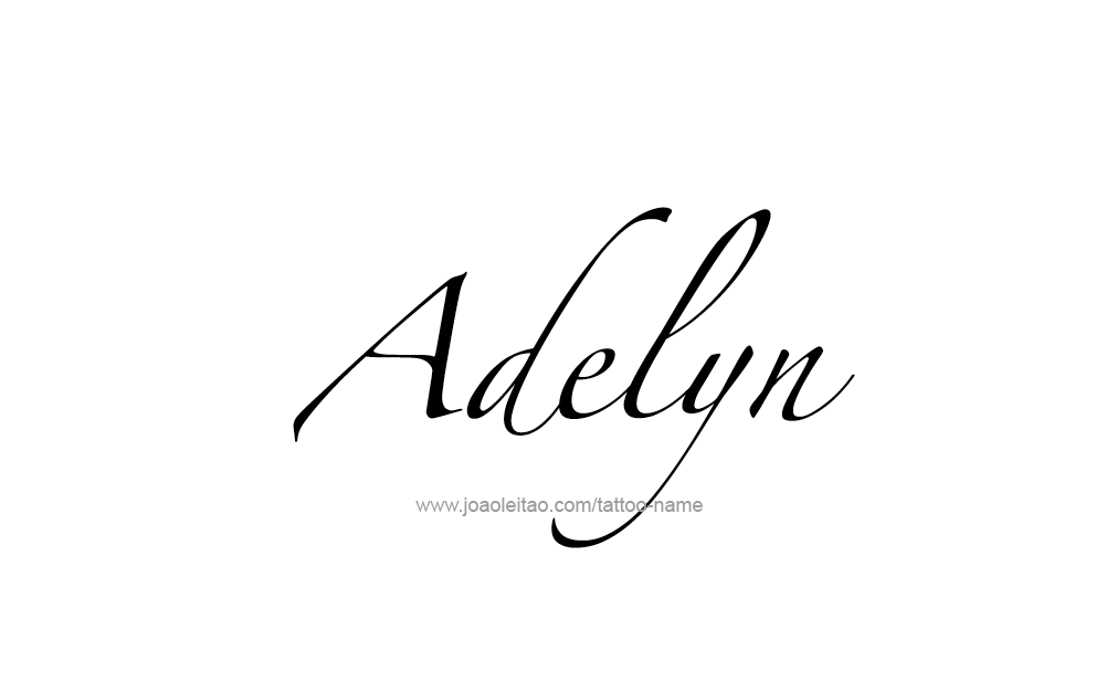 Tattoo Design  Name Adelyn   