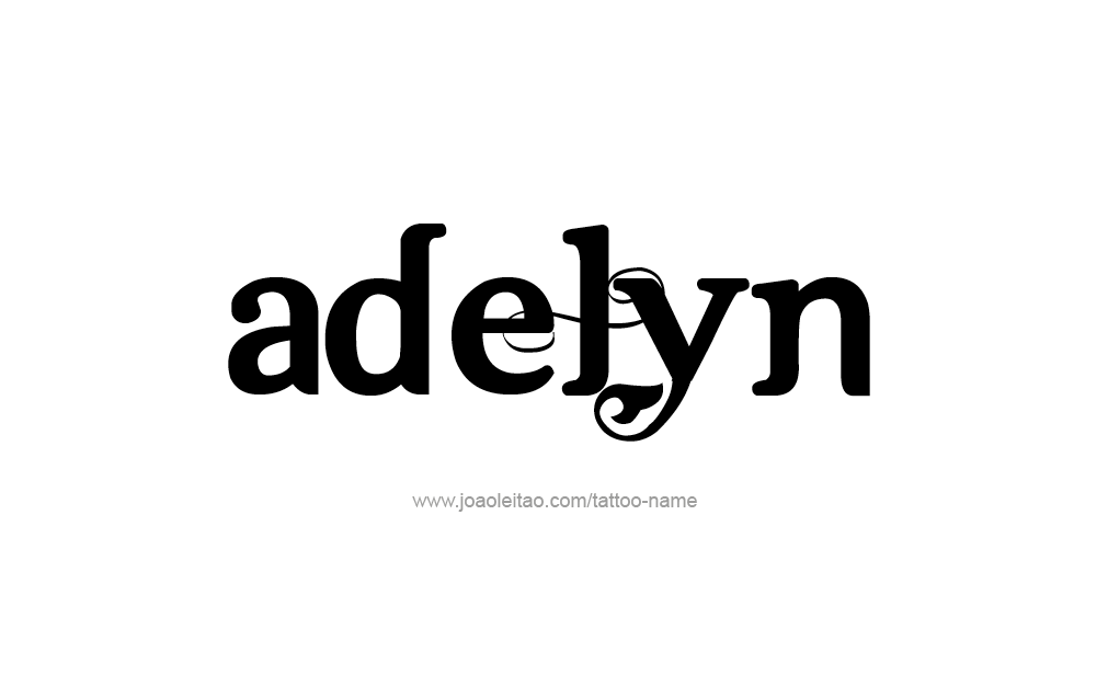 Tattoo Design  Name Adelyn   