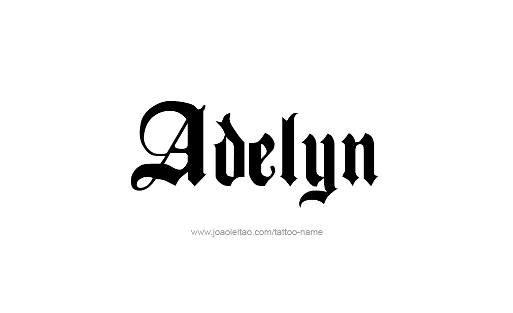 Tattoo Design  Name Adelyn   