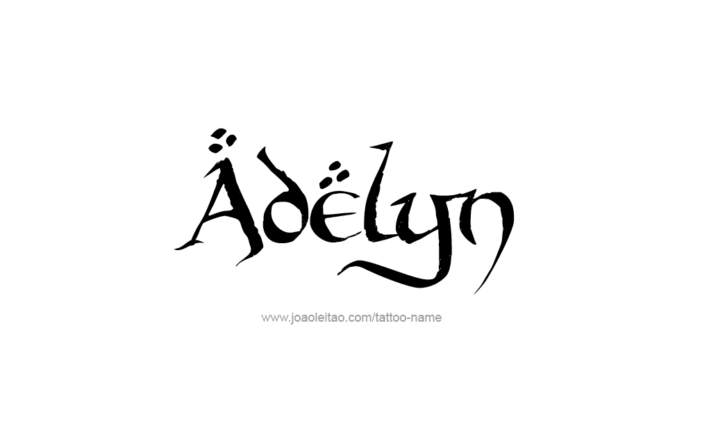 Tattoo Design  Name Adelyn   