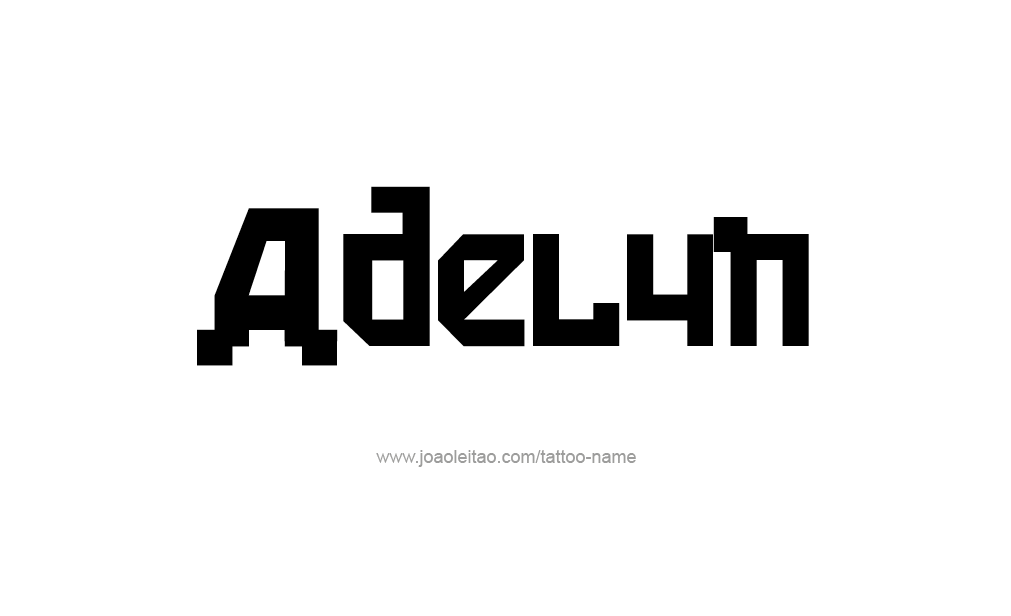 Tattoo Design  Name Adelyn   