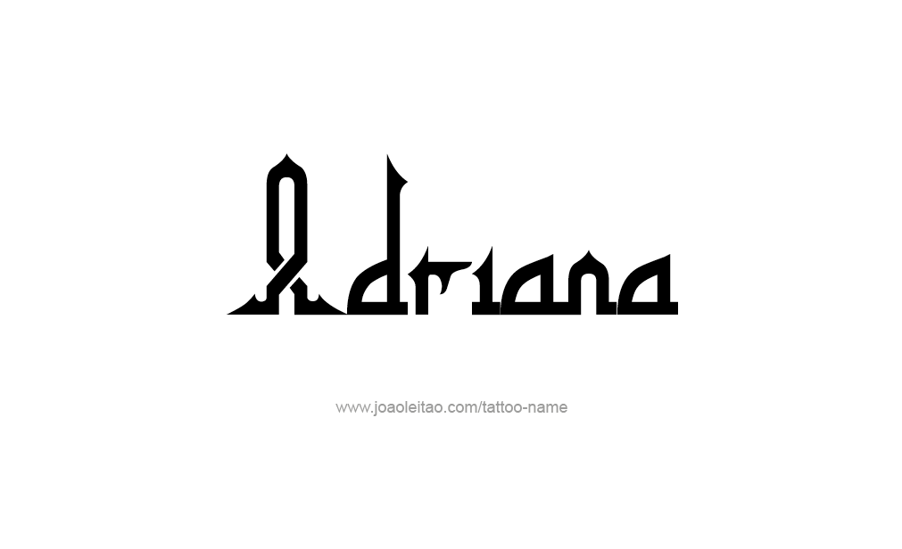 Tattoo Design  Name adriana   