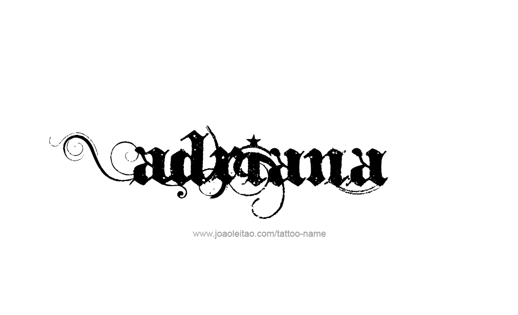 Tattoo Design  Name adriana   