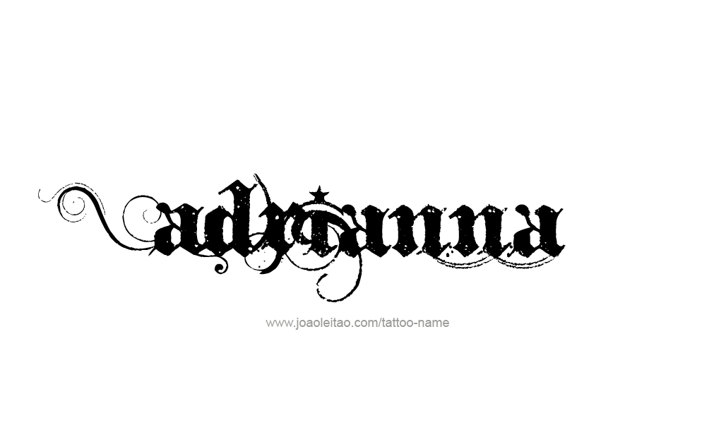 Tattoo Design  Name adrianna   