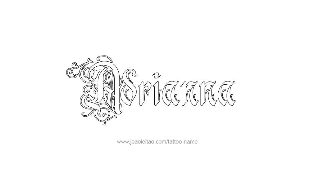 Tattoo Design  Name adrianna   