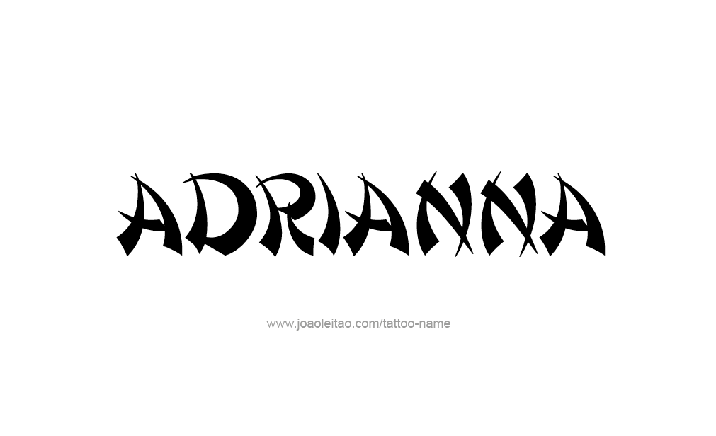 Tattoo Design  Name adrianna