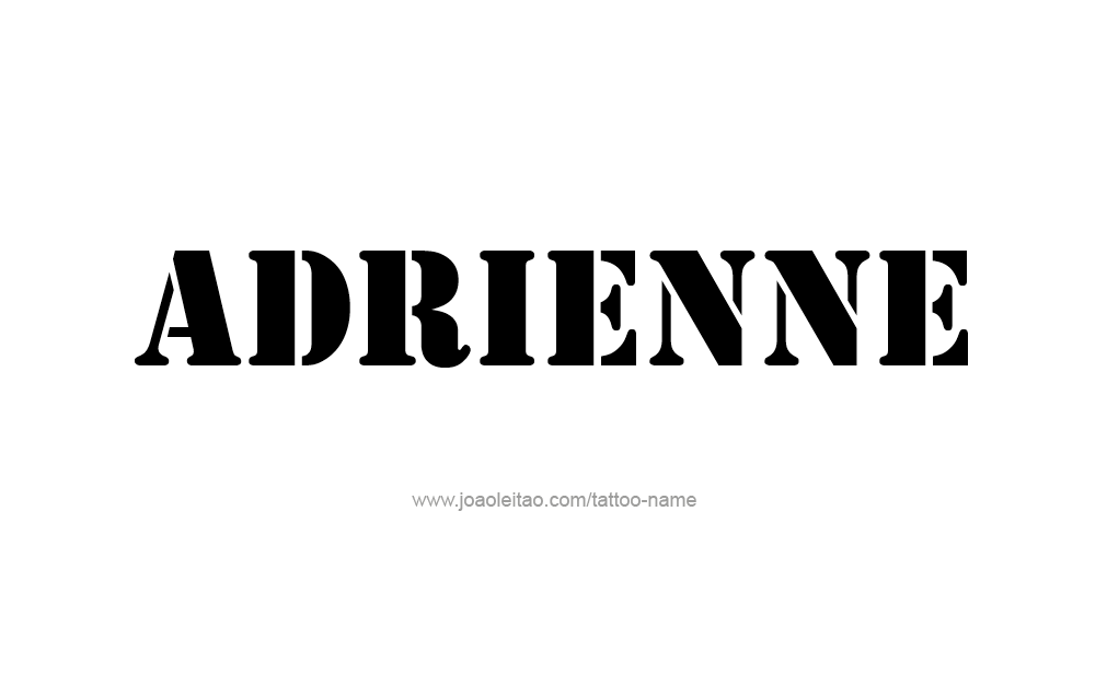 Tattoo Design  Name Adrienne   