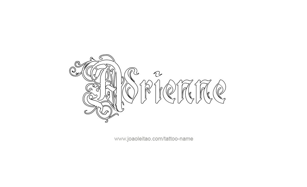 Tattoo Design  Name Adrienne   