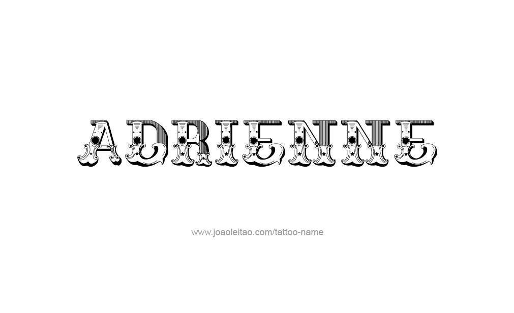 Tattoo Design  Name Adrienne   