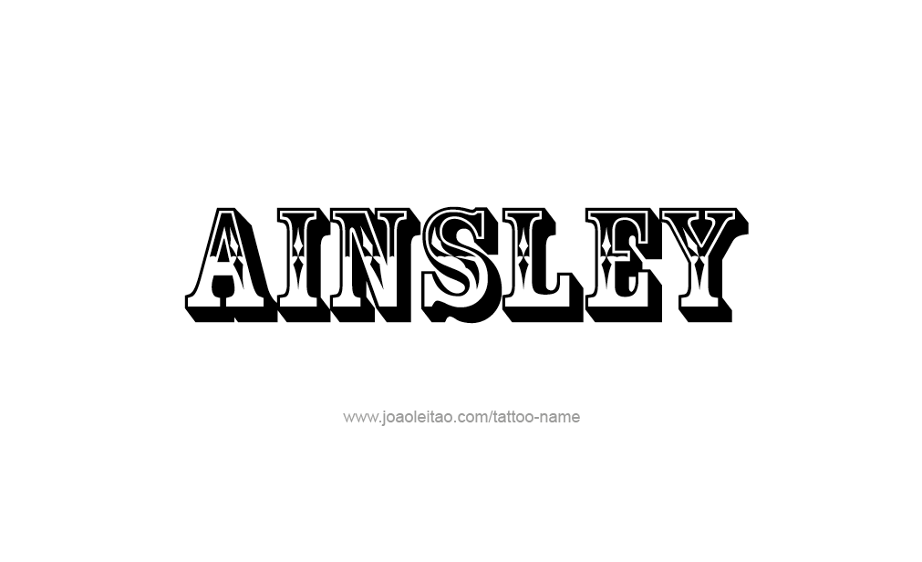 Tattoo Design  Name Ainsley   
