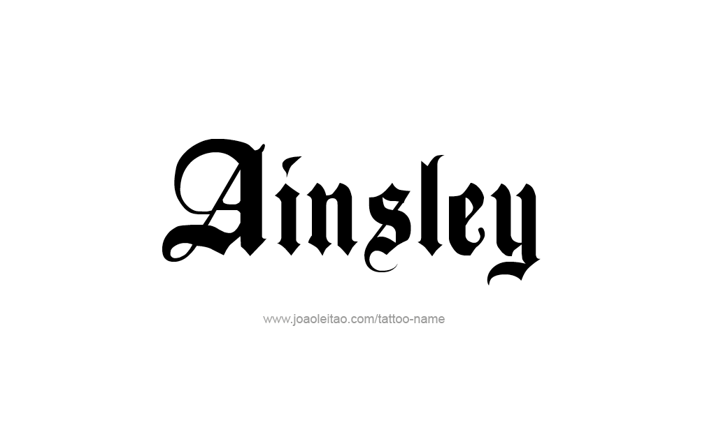 Tattoo Design  Name Ainsley   